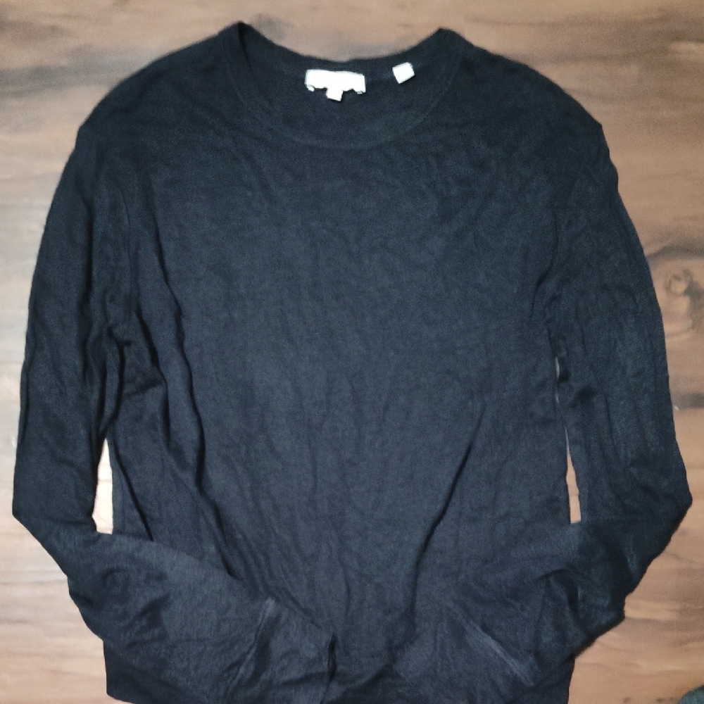 Vince Midnight Black Crew Neck Top